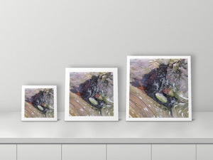 Ocean’s Palette by Valerie Ruth, 12x12, 18x18 and 22x22 prints side by side