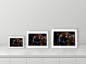 Robson Square Umbrella by Gord McCaw, 11x14, 16x20 and 18x24 prints side by side