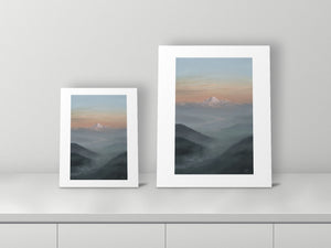 Twilight Mirage by Mel P, 11x14 and 16x20 prints side by side