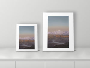 Chasing Crimson by Mel P, 11x14 and 16x20 prints side by side