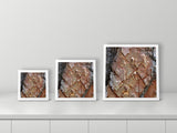 Cut Lines by Valerie Ruth, 12x12, 16x16 and 22x22 prints side by side
