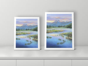 Estuary by Angela Muellers, 14x18 and 16x20.67 prints side by side