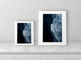 Icelandic Shores by Mel P, 11x14 and 16x20 prints side by side