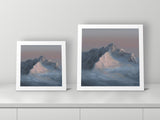 Incandescent by Mel P, 12x12 and 16x16 prints side by side