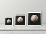 Mars I by Mel P, 12x12, 16x16 and 20x20 prints side by side
