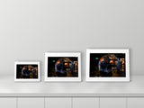 Robson Square Umbrella by Gord McCaw, 11x14, 16x20 and 18x24 prints side by side