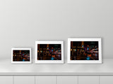 Robson & Thurlow by Gord McCaw, 11x14, 16x20 and 18x24 prints side by side