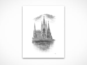 Sagrada Familia by Mel P, fine art print